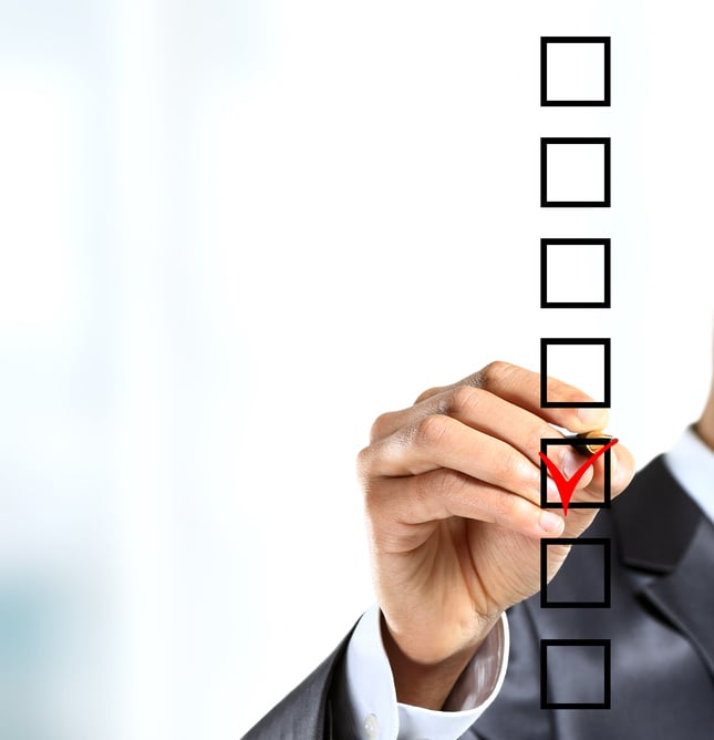 Man with checklist