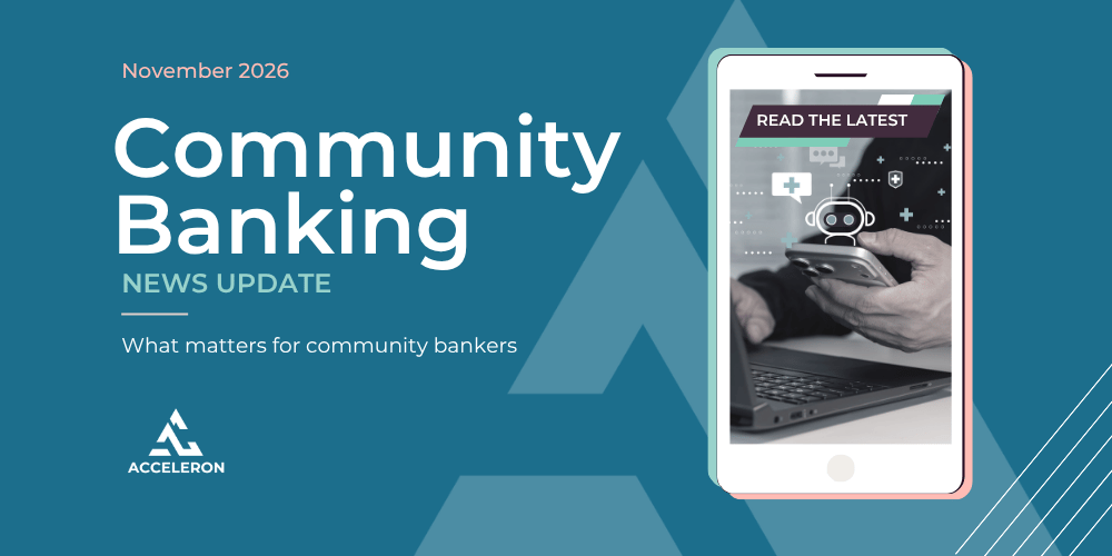 Community Banking News Update: AI agents, Stablecoin rules, M&A - November 2026